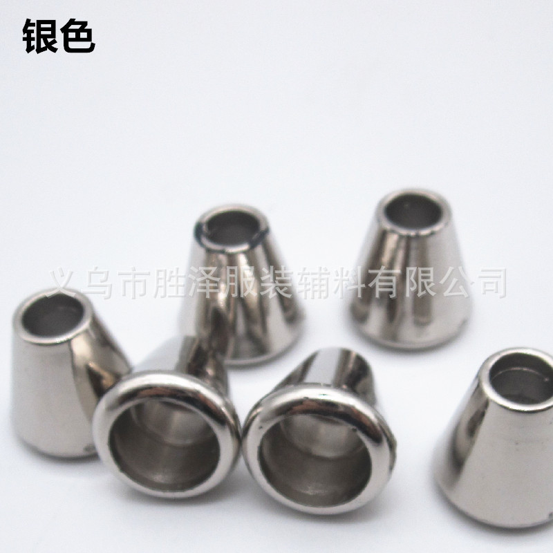Spot Supply 6mm Loudspeaker Bell ABS Electroplating Plastic Rope Buckle Faux-Metallic 6mm Plastic Gun Black Bell