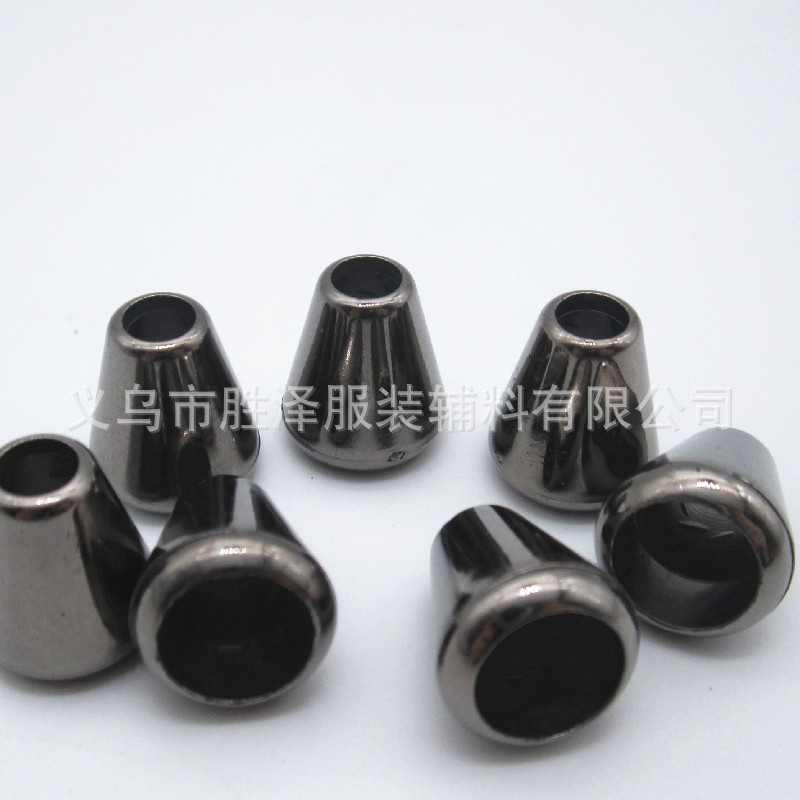 Spot Supply 6mm Loudspeaker Bell ABS Electroplating Plastic Rope Buckle Faux-Metallic 6mm Plastic Gun Black Bell