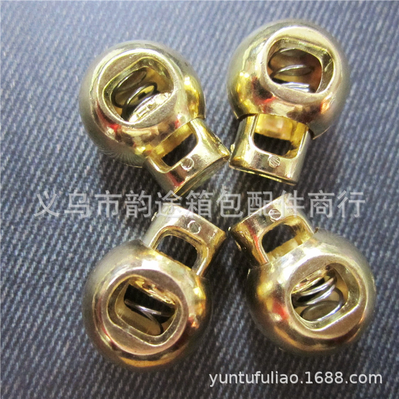 Spot Supply ABS Electroplating Faux-Metallic Bronze Cylinder Spring Fastener Single Hole String Clip down Jacket Slide Buckle Spot Supply ABS Electroplating Faux-Metallic Bronze Cylinder Spring Fastener Single Hole String Clip down Jacket Slide Buckle