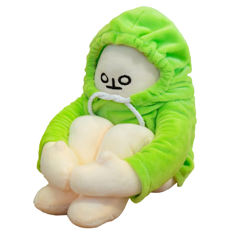 Cute Korean Healing Plush Toy Squatting Banana People&#039;s Expression Bag Doll Teenage Girl&#039;s Romance Doll Gift with Magnetic Buckle