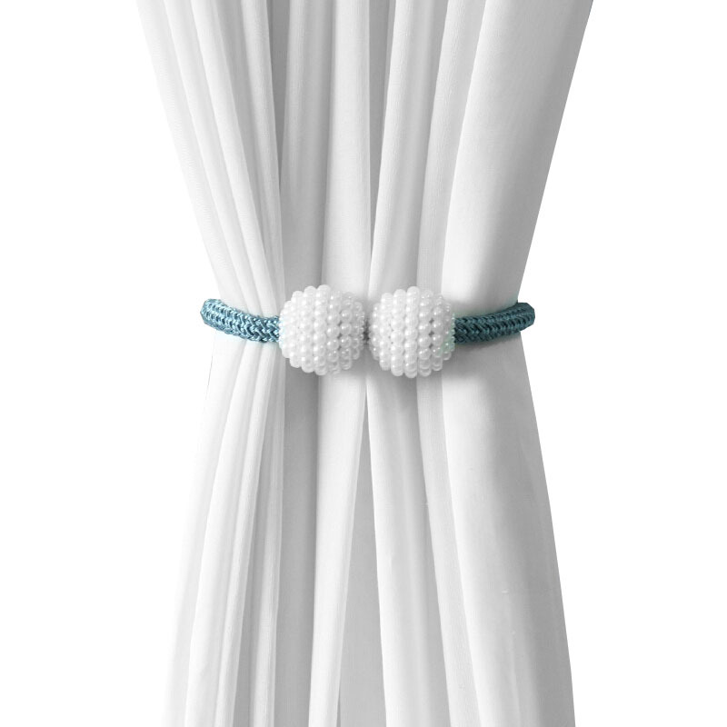 European-Style Curtain Accessories Simple Curtain Magnetic Buckle Pearl Rope Tie-Free Hook