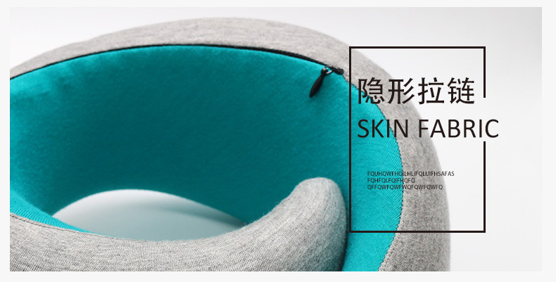 Magnetic Buckle Memory Foam Car Neck Pillow U-Shape Pillow with Office Cervical Pillow Neck Pillow Travel