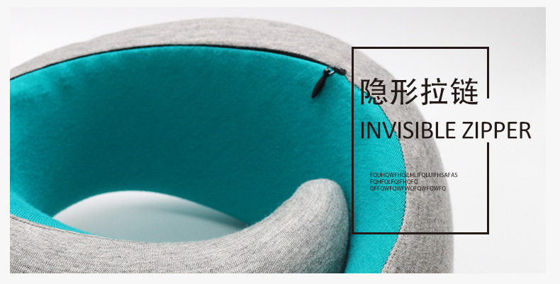 Magnetic Buckle Memory Foam Car Neck Pillow U-Shape Pillow with Office Cervical Pillow Neck Pillow Travel