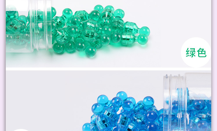 Strong Whiteboard Magnet Strong Magnetic Pushpin Office Magnetic Nail Color Transparent Blackboard Whiteboard Magnetic Buckle Magnetic Particles Magnetic Suction