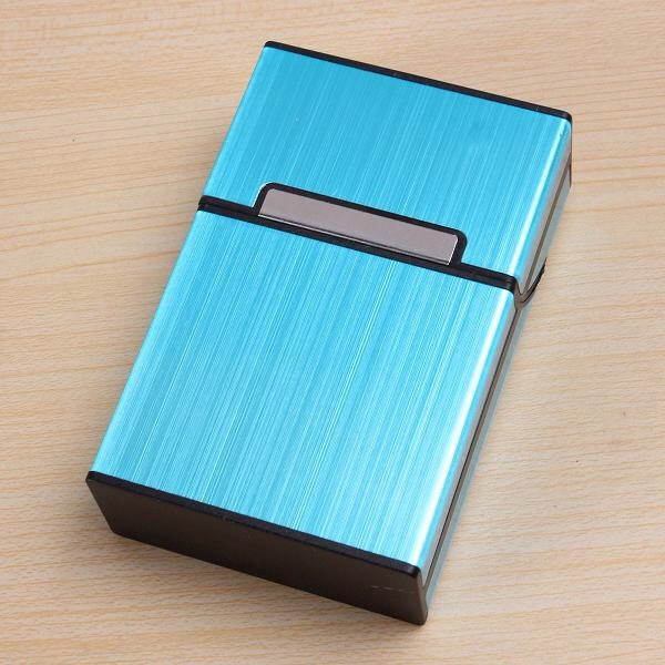 Cigarette Case Brushed Cigarette Case Metal Cigarette Case Magnetic Buckle Cigarette Case Men's Metal Cigarette Case
