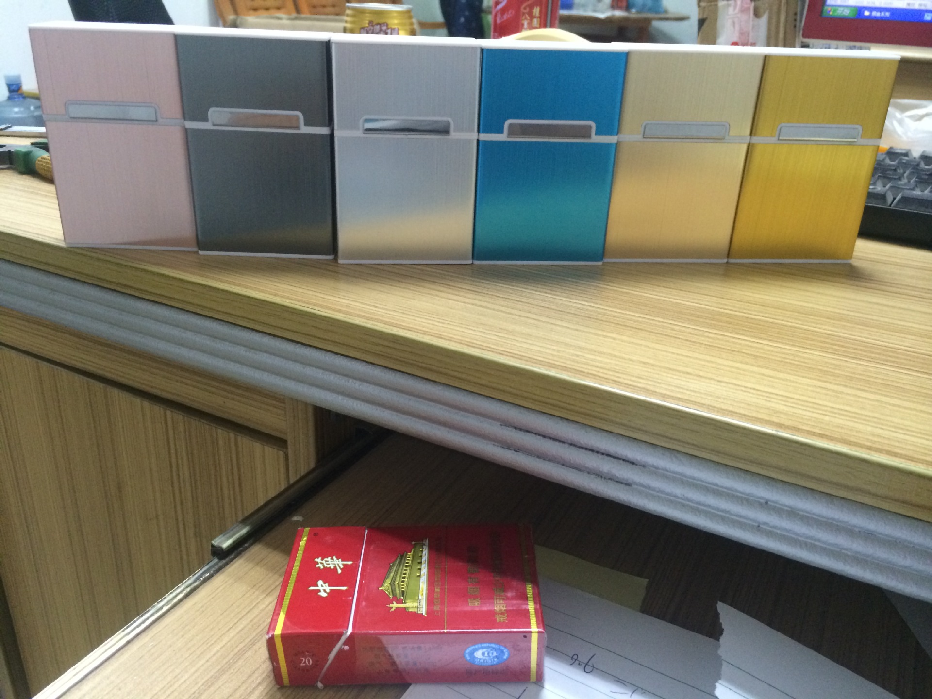 Cigarette Case Brushed Cigarette Case Metal Cigarette Case Magnetic Buckle Cigarette Case Men's Metal Cigarette Case