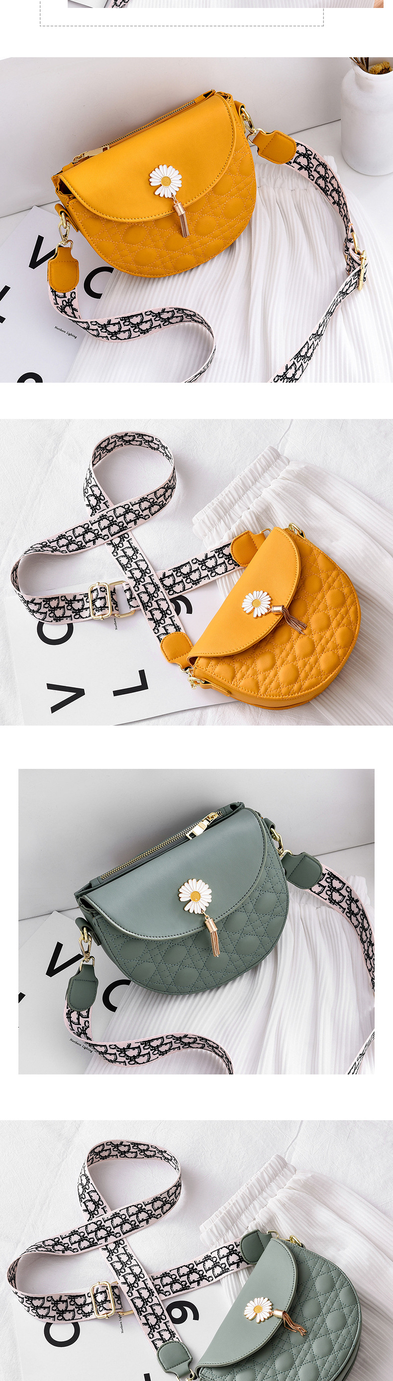 Tiktok White All-Matching Fashionable Elegant Women's Messenger Bag PU Leather Solid Color Hardware Magnetic Buckle Shoulder Bag Women's