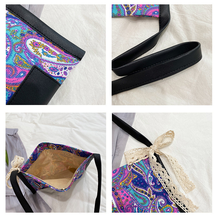 Exquisite Retro Canvas Tote Bag Female 2021 New Fashion Popular INS Personality Magnetic Buckle Shoulder Bag