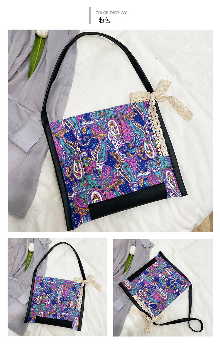 Exquisite Retro Canvas Tote Bag Female 2021 New Fashion Popular INS Personality Magnetic Buckle Shoulder Bag