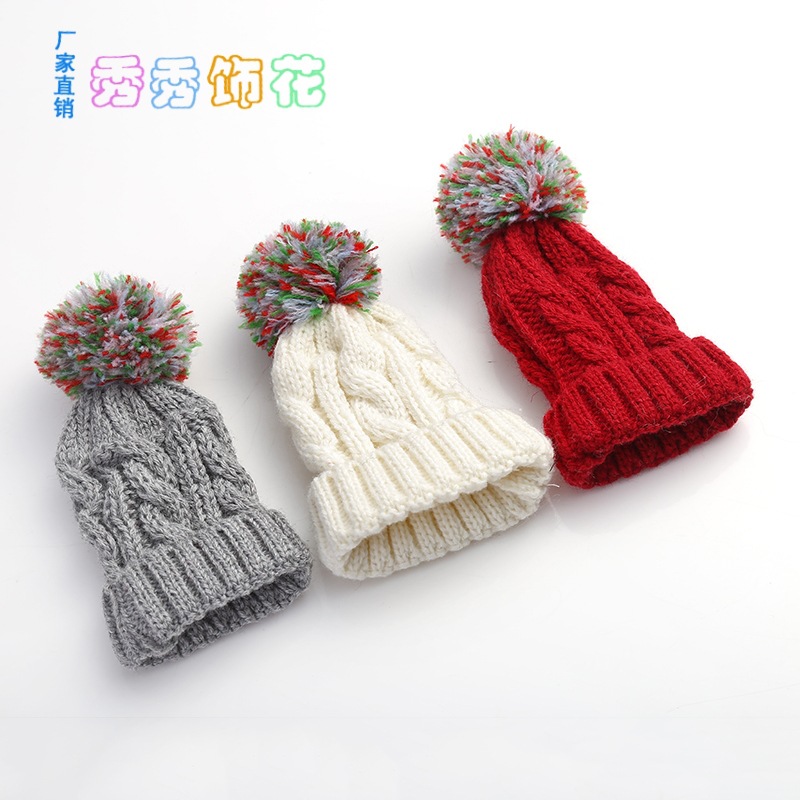 Children's clothing accessories color wool ball cap cloth paste 6.5*13cm custom spot manufacturers wholesale Children's clothing accessories color wool ball cap cloth paste 6.5*13cm custom spot manufacturers wholesale