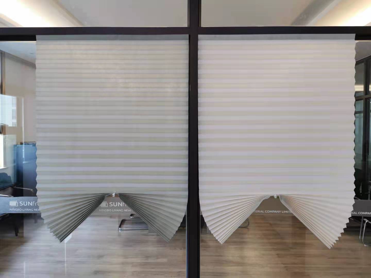 Curtain Customized Non-Woven Fabric Simple Paste Pleated Blinds Pleated Shades Non-Woven Fabric Folding Fabric Cloth Curtain