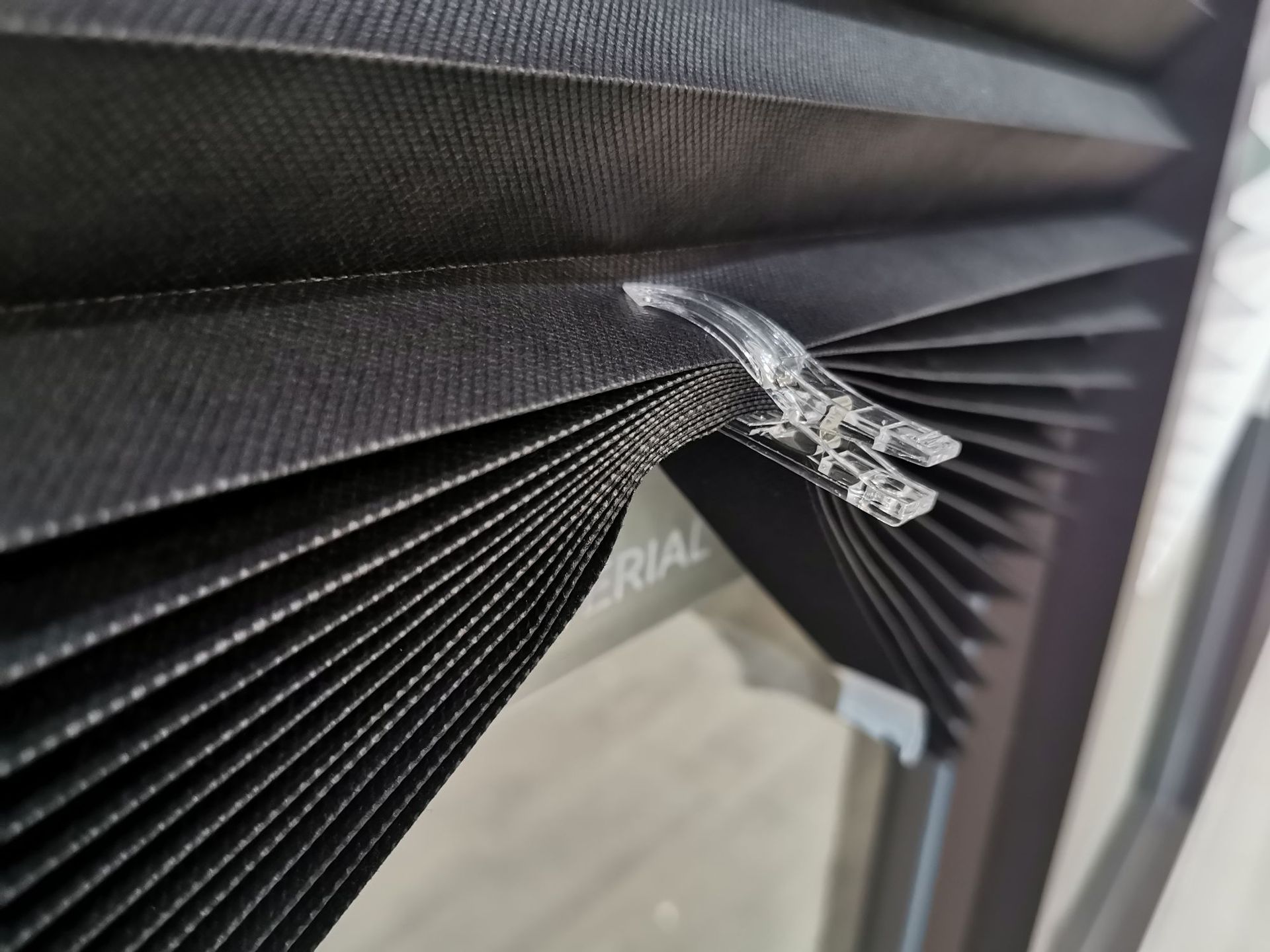 Curtain Customized Non-Woven Fabric Simple Paste Pleated Blinds Pleated Shades Non-Woven Fabric Folding Fabric Cloth Curtain