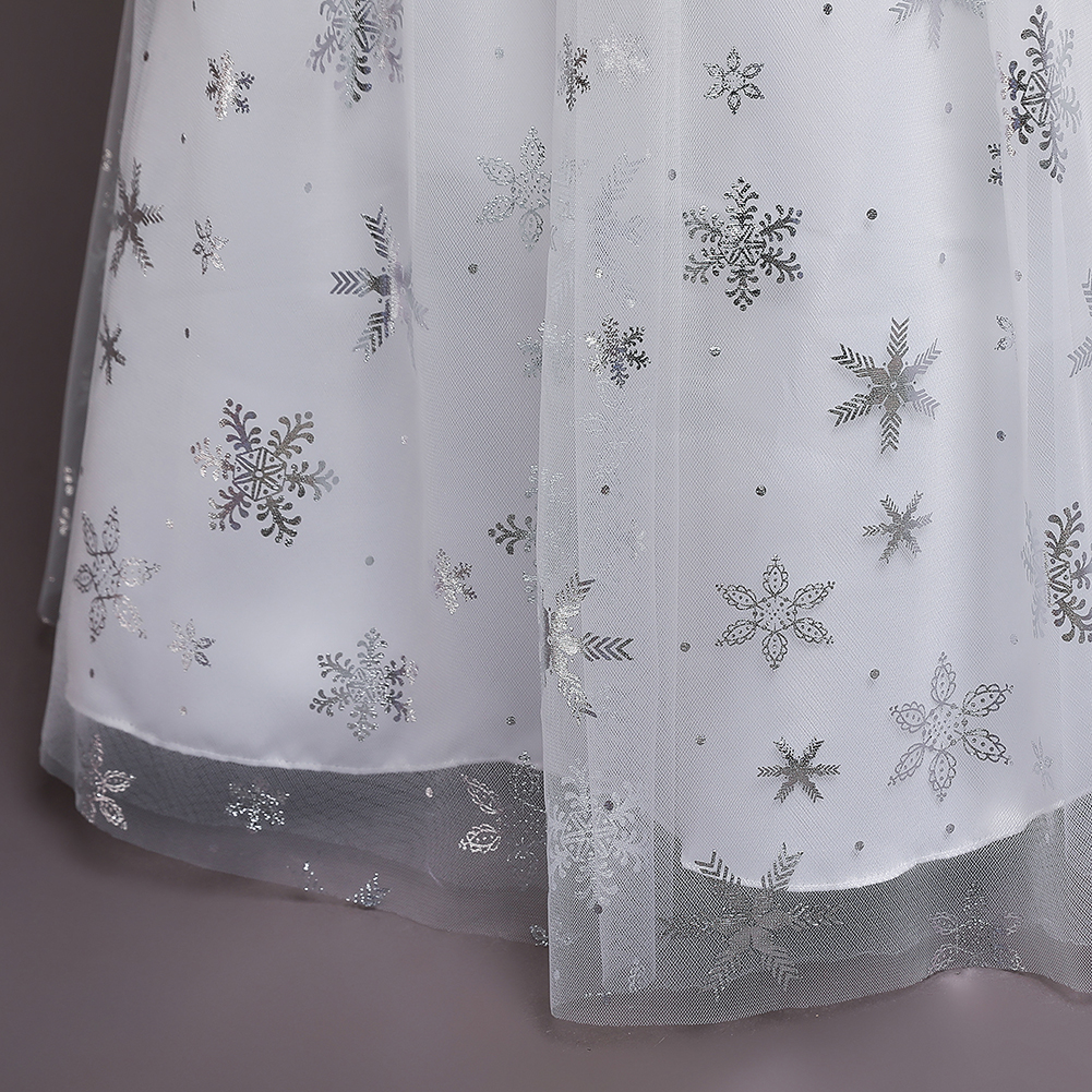 Christmas Children's Dress Princess Dress Long Printed Tulle Skirt Dance Skirt 5-14 Years Old Girl Dress in Stock