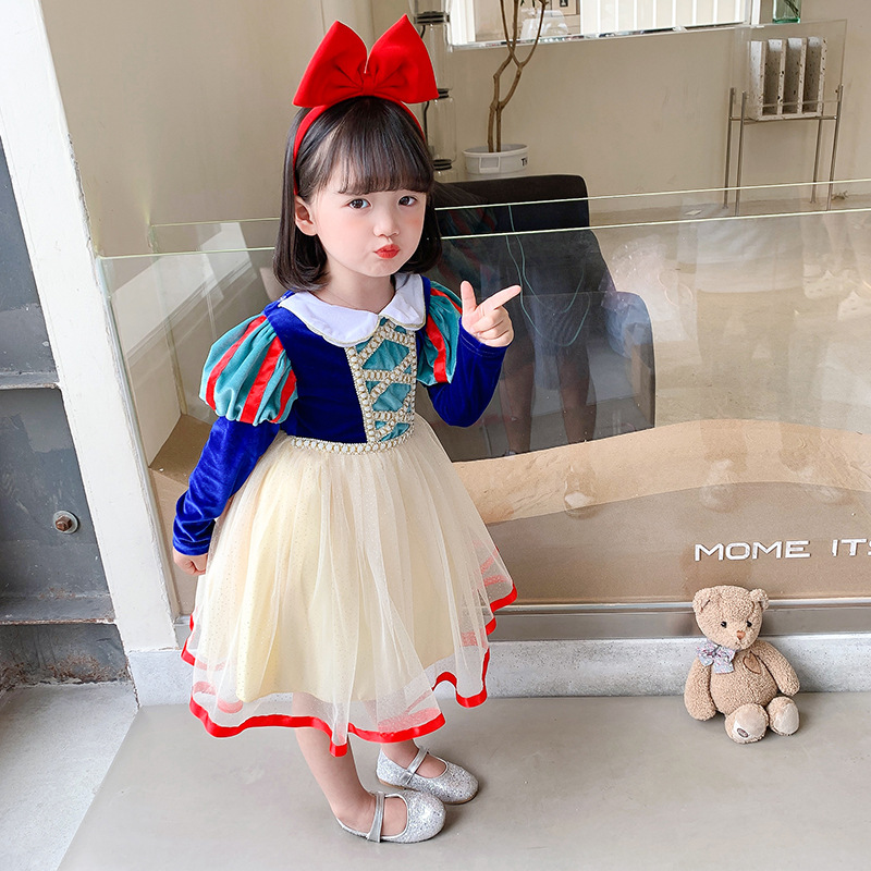 New Snowyprincess Skirt Girls&#039; Dress Summer Dress Western Style Elsa Children&#039;s Snowyprincess Skirt Gauze Dress
