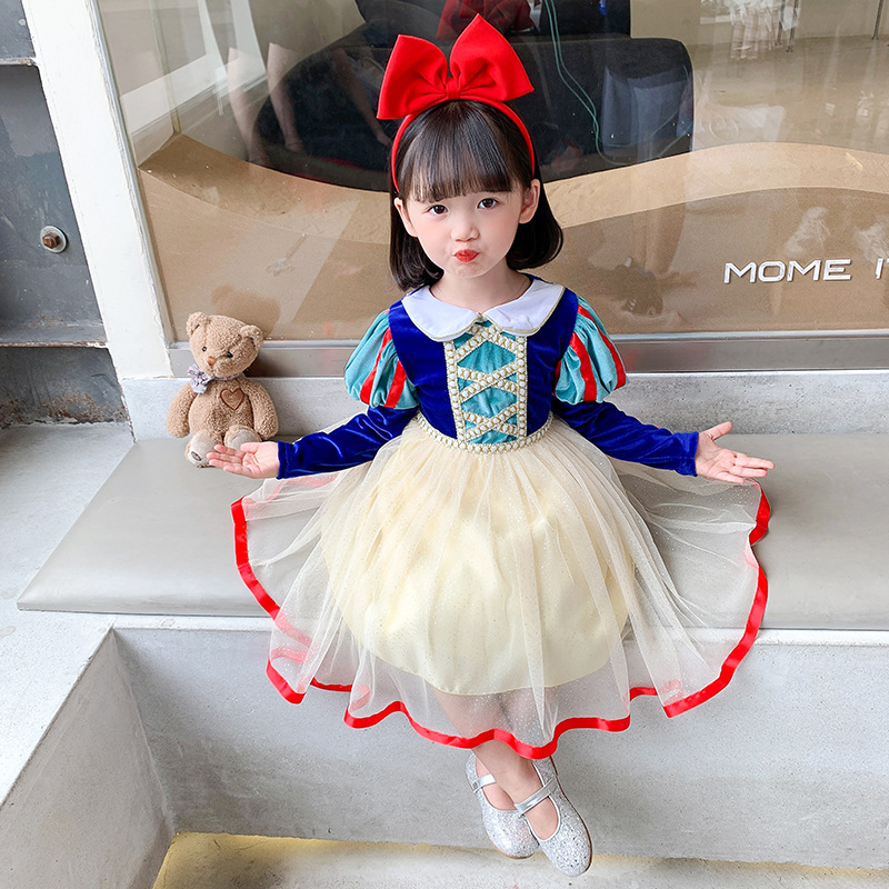 New Snowyprincess Skirt Girls&#039; Dress Summer Dress Western Style Elsa Children&#039;s Snowyprincess Skirt Gauze Dress