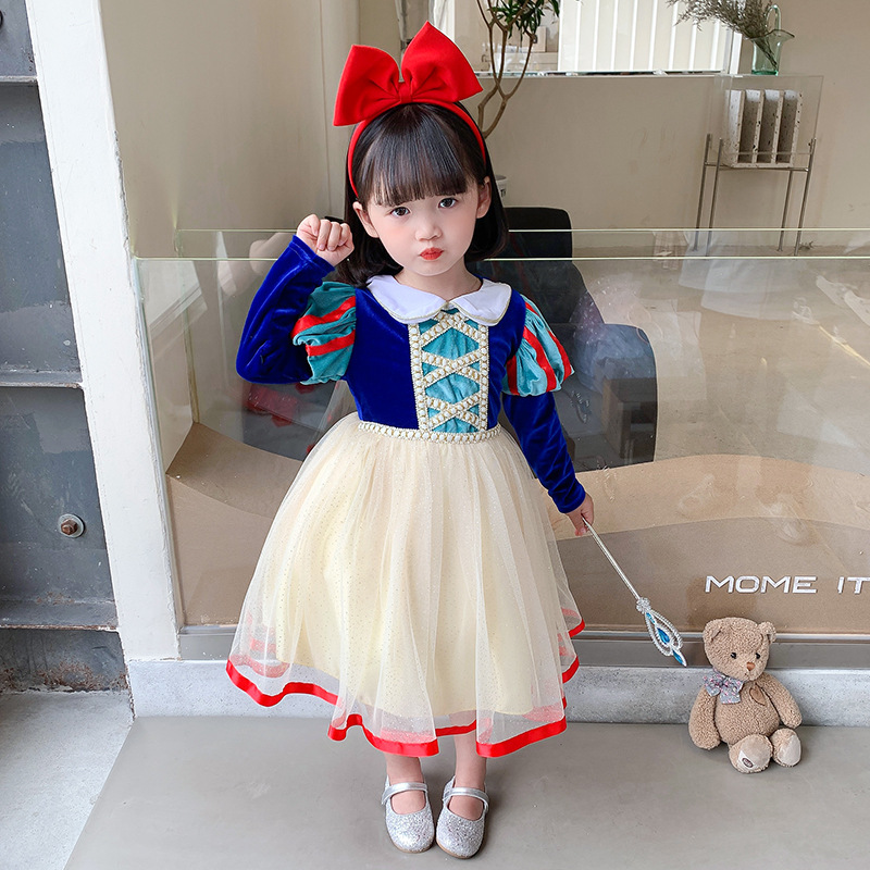 New Snowyprincess Skirt Girls&#039; Dress Summer Dress Western Style Elsa Children&#039;s Snowyprincess Skirt Gauze Dress
