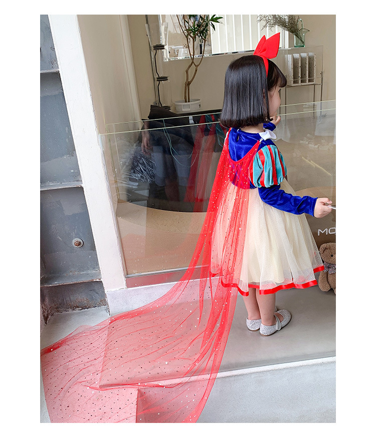New Snowyprincess Skirt Girls' Dress Summer Dress Western Style Elsa Children's Snowyprincess Skirt Gauze Dress