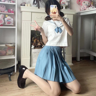 Basic Style Milk Protection Skirt Small Full Set JK Uniform Black Violet Blue Spring, Autumn and Winter 80 Long Skirt College Style Milk Protection Skirt