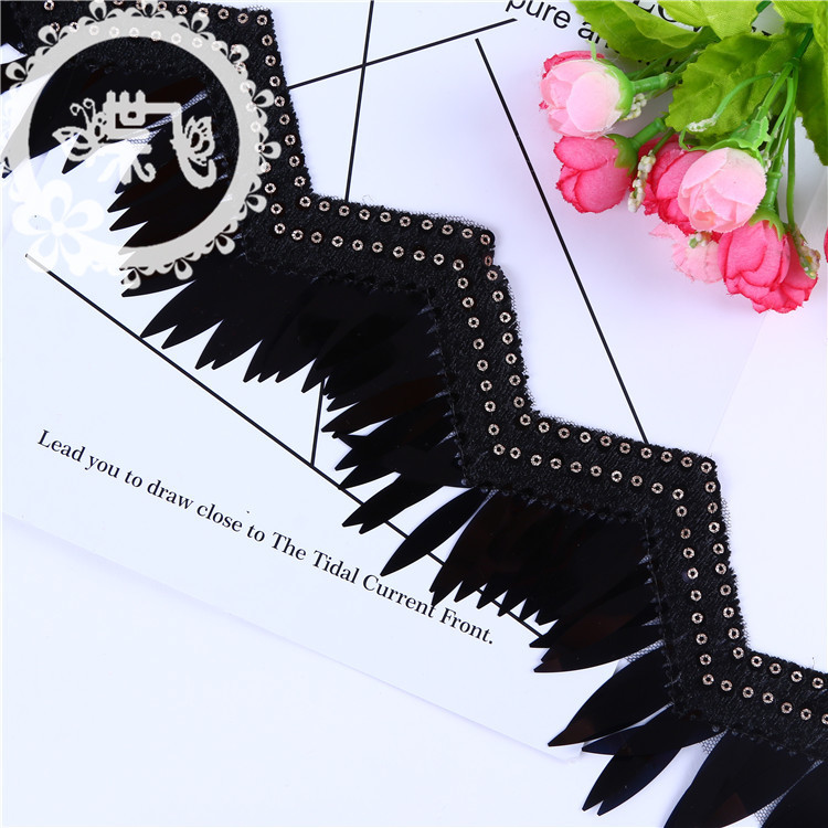 Straight for the spot hot style national embroidery style wavy long piece Princess skirt temperament clothing accessories lace