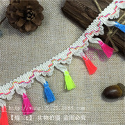 Straight for the spot hot style national embroidery style wavy long piece Princess skirt temperament clothing accessories lace