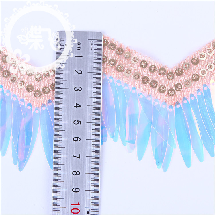 Straight for the spot hot style national embroidery style wavy long piece Princess skirt temperament clothing accessories lace