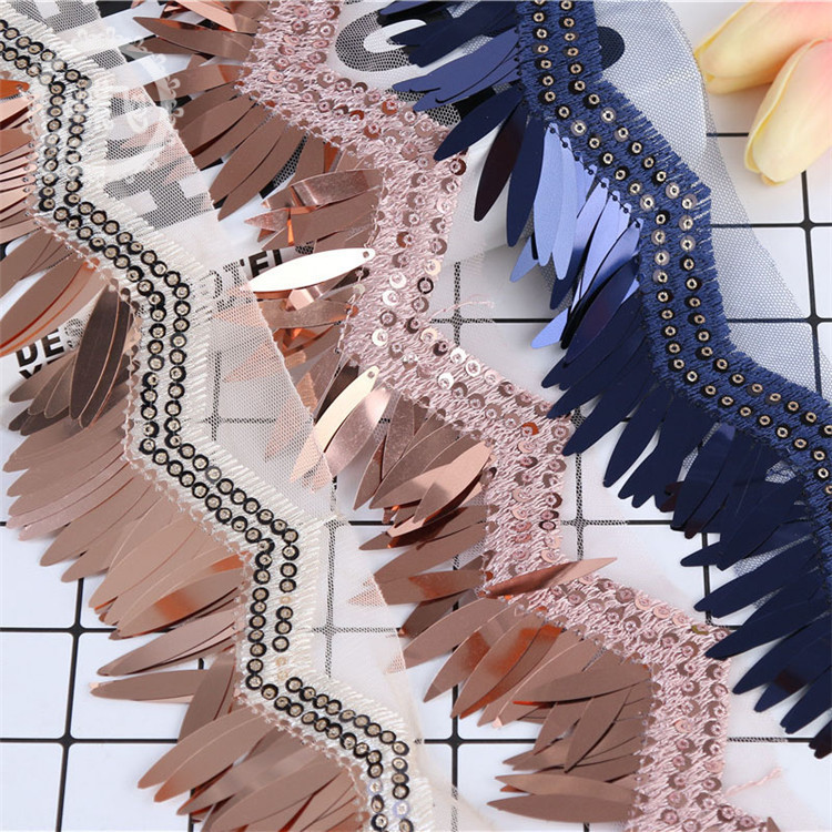 Straight for the spot hot style national embroidery style wavy long piece Princess skirt temperament clothing accessories lace
