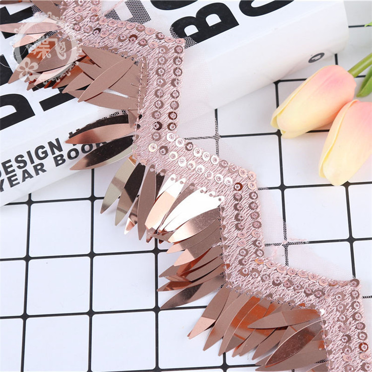 Straight for the spot hot style national embroidery style wavy long piece Princess skirt temperament clothing accessories lace