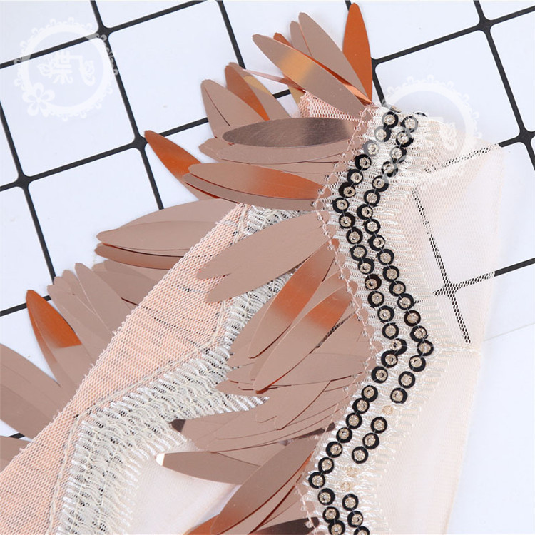 Straight for the spot hot style national embroidery style wavy long piece Princess skirt temperament clothing accessories lace