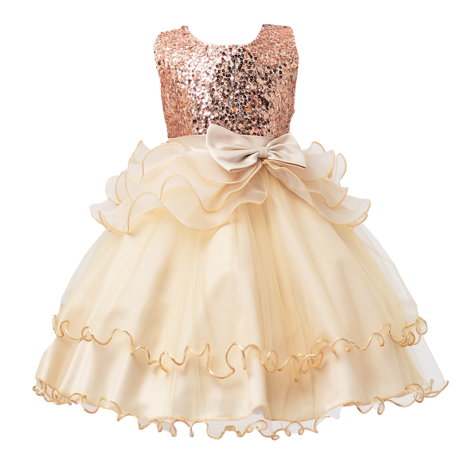 European and American Style Children's Clothing Dress L New Children's Sequined Mesh Bubble Skirt Girls Costumes Children and Teens Princess Dress European and American Style Children's Clothing Dress L New Children's Sequined Mesh Bubble Skirt Girls Costumes Children and Teens Princess Dress