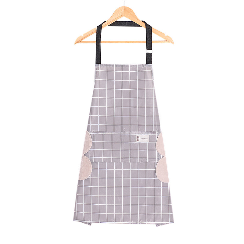 Erasable Hand Household Oil-Proof Sleeveless Apron Bib Household Cleaning Waist Skirt Clothes for Kitchen Work and Cooking