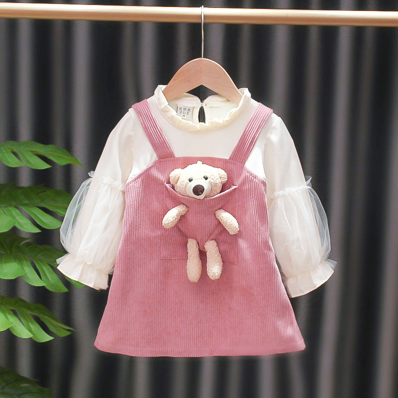 Kids&#039; Skirt Autumn Princess Dress Girls Autumn Clothing Dress Western Style Fake 2 Pieces 3-Year-Old Baby Spring and Autumn Children&#039;s Clothing 5