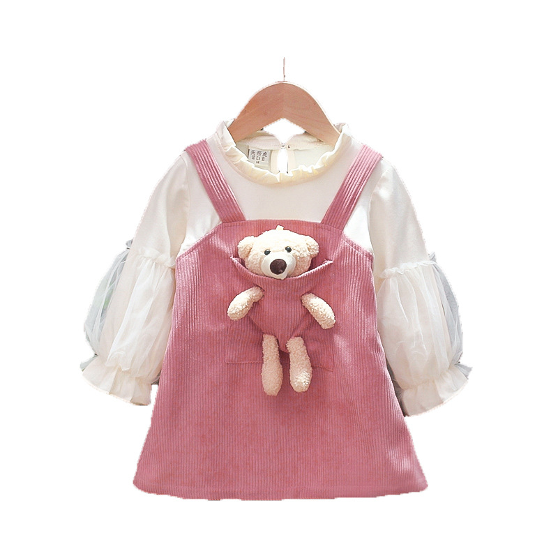 Kids&#039; Skirt Autumn Princess Dress Girls Autumn Clothing Dress Western Style Fake 2 Pieces 3-Year-Old Baby Spring and Autumn Children&#039;s Clothing 5