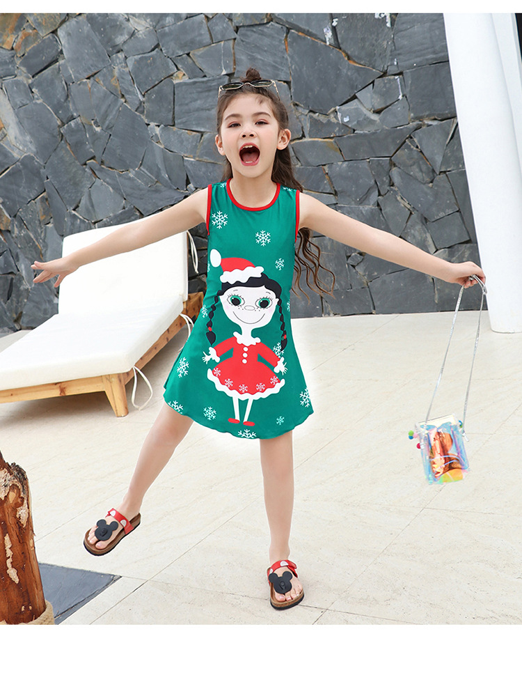 New Children's Swimsuit Cute Cartoon Split Skirt Style Boxer Two-Piece Girls Toddler Children Teens Hot Spring Bathing Suit