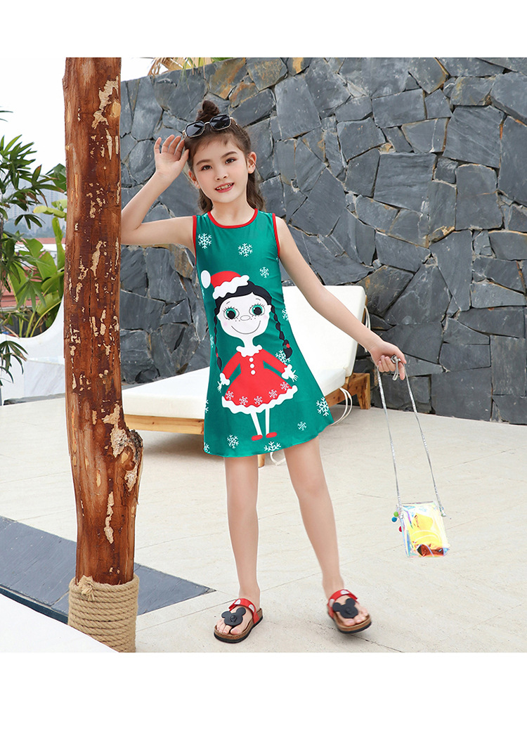 New Children's Swimsuit Cute Cartoon Split Skirt Style Boxer Two-Piece Girls Toddler Children Teens Hot Spring Bathing Suit