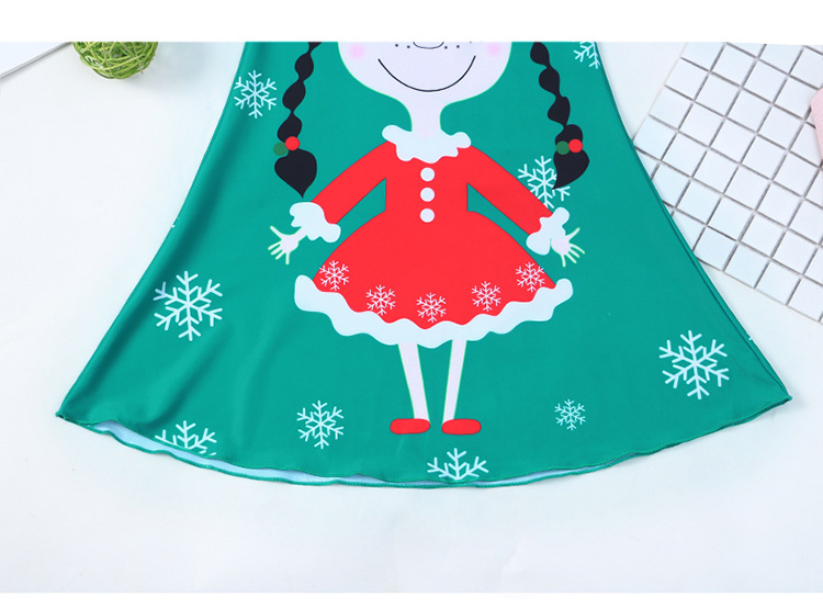 New Children's Swimsuit Cute Cartoon Split Skirt Style Boxer Two-Piece Girls Toddler Children Teens Hot Spring Bathing Suit
