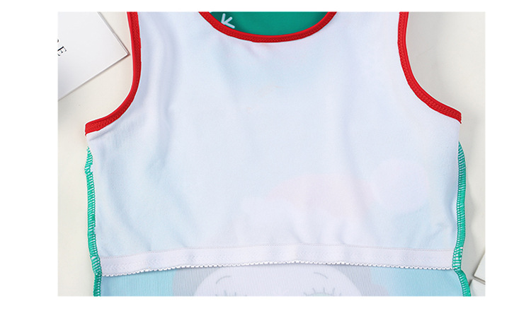 New Children's Swimsuit Cute Cartoon Split Skirt Style Boxer Two-Piece Girls Toddler Children Teens Hot Spring Bathing Suit