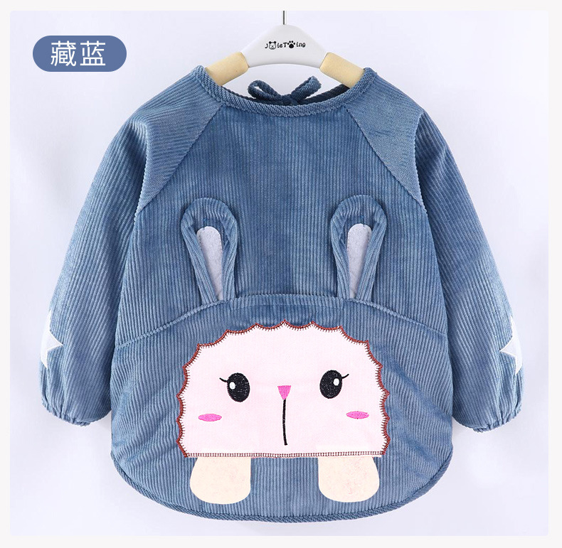 Children's Gown Baby Bib Anti-Crystal Velvet Blouse Protective Clothing Boys and Girls Autumn and Winter Long Sleeves Baby Bib Skirt Children's Gown Baby Bib Anti-Crystal Velvet Blouse Protective Clothing Boys and Girls Autumn and Winter Long Sleeves Baby Bib Skirt