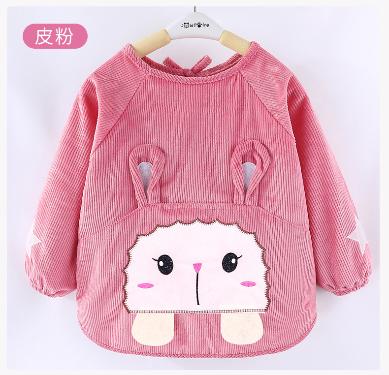 Children's Gown Baby Bib Anti-Crystal Velvet Blouse Protective Clothing Boys and Girls Autumn and Winter Long Sleeves Baby Bib Skirt Children's Gown Baby Bib Anti-Crystal Velvet Blouse Protective Clothing Boys and Girls Autumn and Winter Long Sleeves Baby Bib Skirt