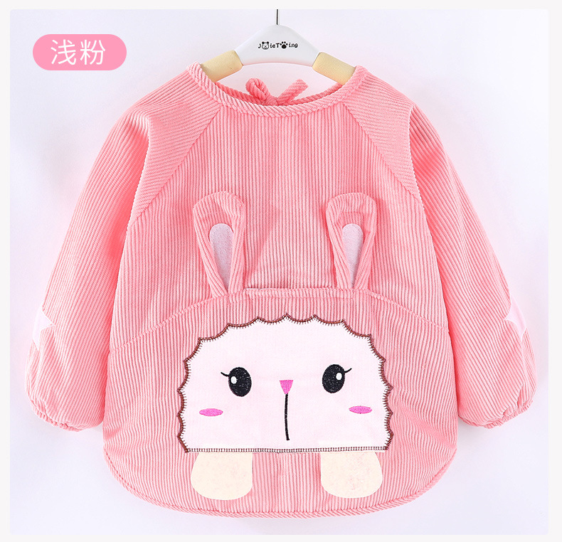 Children's Gown Baby Bib Anti-Crystal Velvet Blouse Protective Clothing Boys and Girls Autumn and Winter Long Sleeves Baby Bib Skirt Children's Gown Baby Bib Anti-Crystal Velvet Blouse Protective Clothing Boys and Girls Autumn and Winter Long Sleeves Baby Bib Skirt