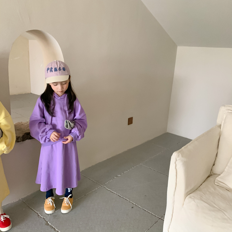 Children's Suit 2021 Autumn Girls' Korean Style Casual Sweatshirt Skirt Suit Baby Fashion Trendy Two-Piece Suit