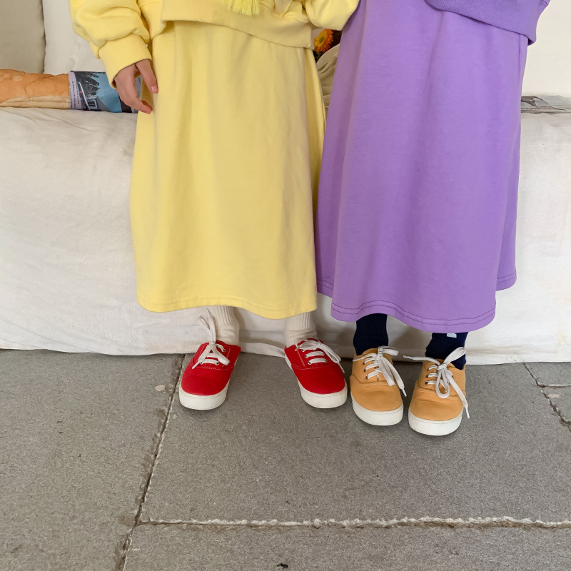 Children's Suit 2021 Autumn Girls' Korean Style Casual Sweatshirt Skirt Suit Baby Fashion Trendy Two-Piece Suit