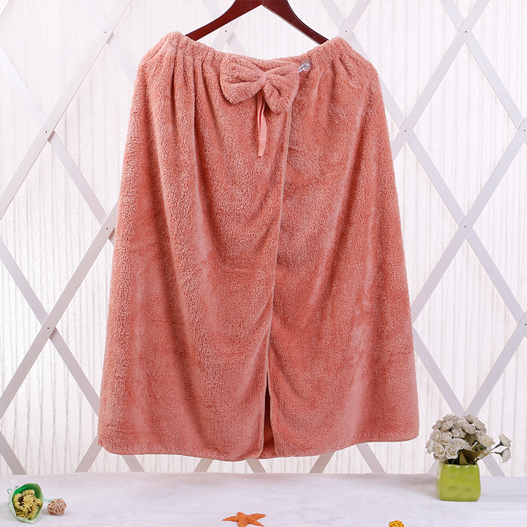Lovely Bowknot Bath Skirt Beauty salon breast sexy Bathrobe Towel Super Absorbent breast manufacturers direct sale
