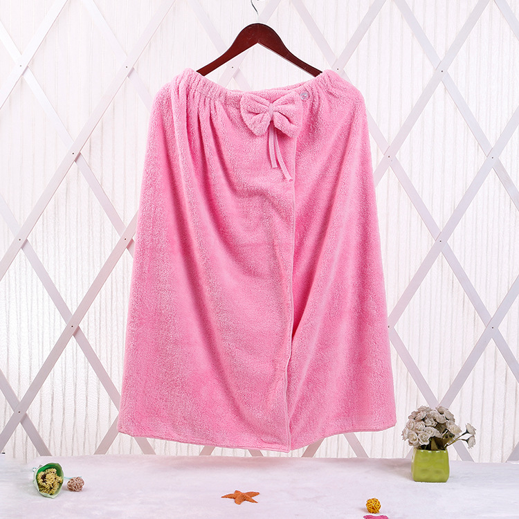 Lovely Bowknot Bath Skirt Beauty salon breast sexy Bathrobe Towel Super Absorbent breast manufacturers direct sale