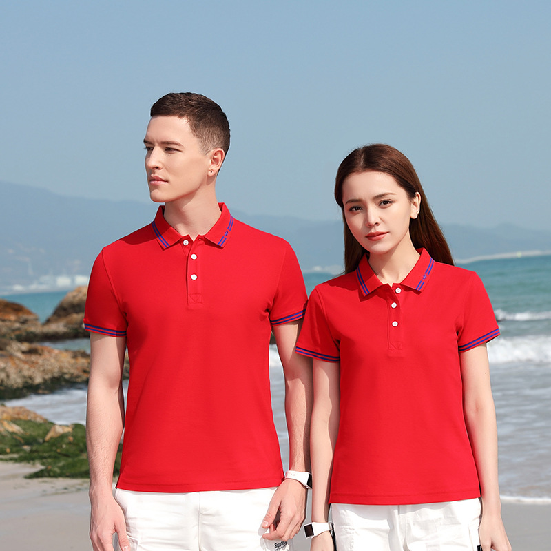 Summer Men&#039;s and Women&#039;s Fashion Short-Sleeved Polo Shirt Customization Casual Polo Collar Cultural Shirt Group Activities Advertising Shirt Customization
