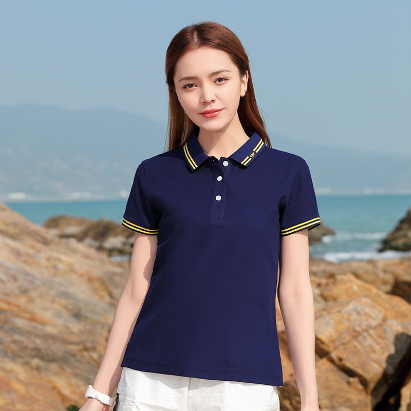 Summer Men's and Women's Fashion Short-Sleeved Polo Shirt Customization Casual Polo Collar Cultural Shirt Group Activities Advertising Shirt Customization