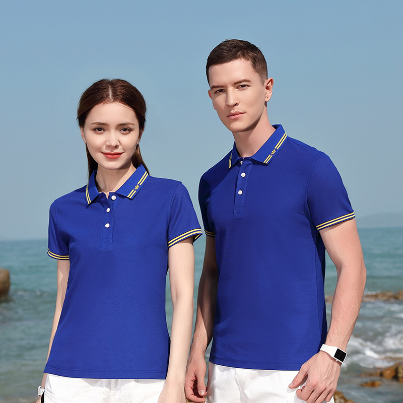 Summer Men's and Women's Fashion Short-Sleeved Polo Shirt Customization Casual Polo Collar Cultural Shirt Group Activities Advertising Shirt Customization