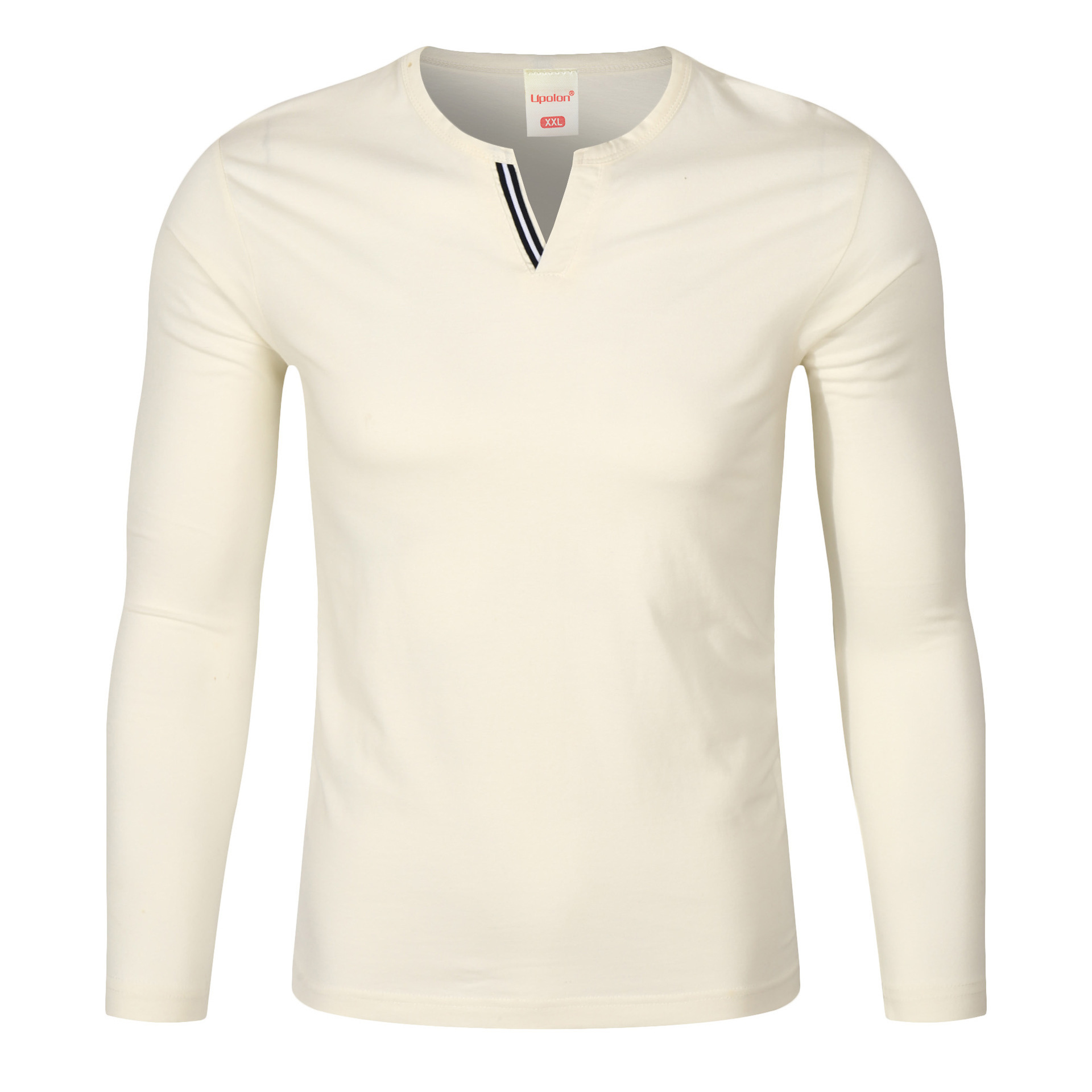 Modal casual long sleeve Buttonless V-neck custom advertising shirt culture shirt polo shirt with logo