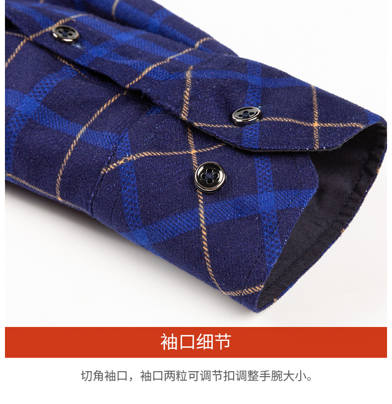 Autumn and Winter Fleece-Lined Lapel Plaid Shirt Thickened Long-Sleeved Pattern Velvet Padded Shirt Men's Casual Simple Cardigan Shirt