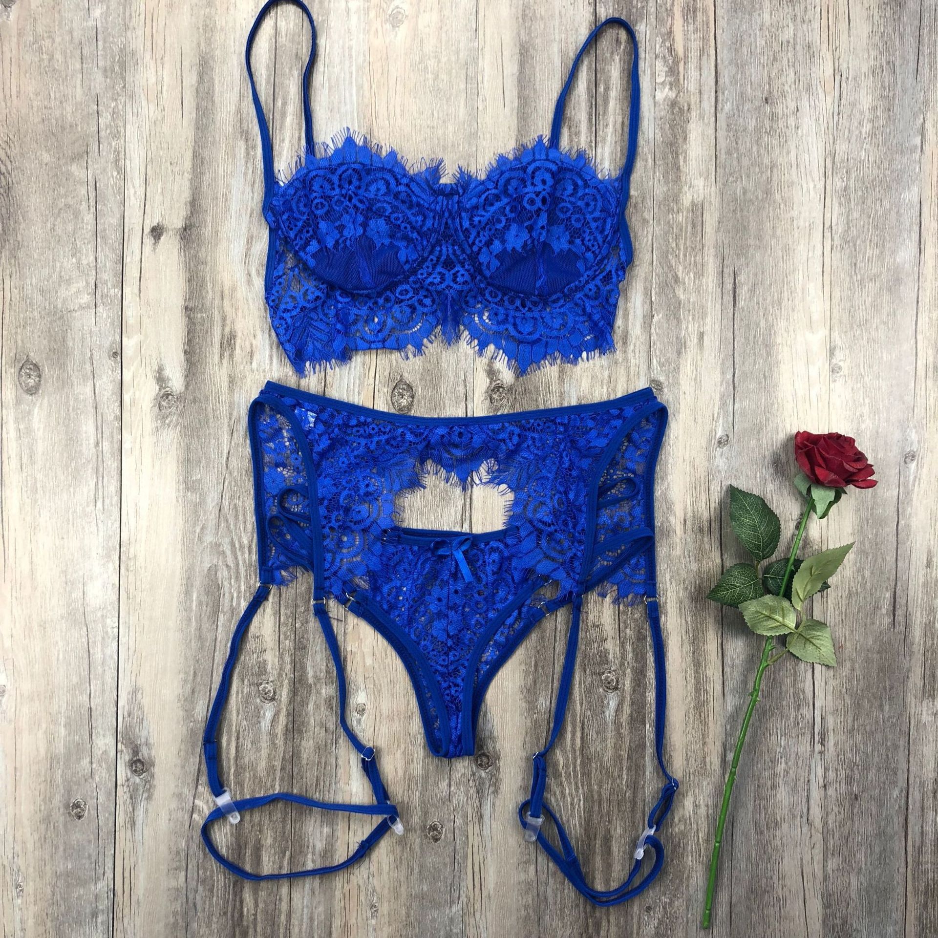 2019 European and American Foreign Trade Hot Sexy Underwear Set Lace Stitching Sexy Three-Piece Lace Underwear L05 2019 European and American Foreign Trade Hot Sexy Underwear Set Lace Stitching Sexy Three-Piece Lace Underwear L05