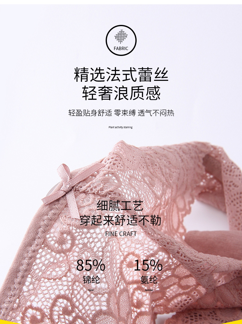 Women's Lace Sexy Low Waist Lace Underwear Foreign Trade Triangle Large Size Viscose Fiber Seamless Underwear Women